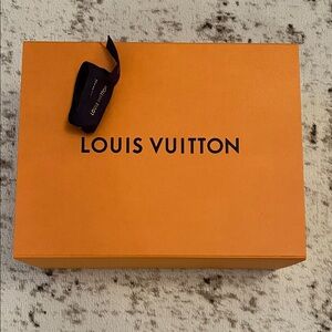 Louis Vuitton Signature Orange Gift Box with Black Ribbon